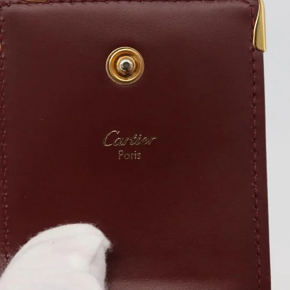Cartier Leather Must Line Cigarette Case Red